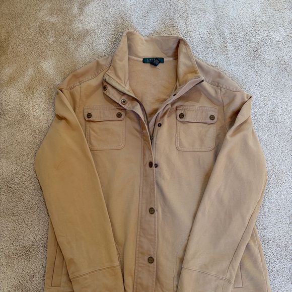 Ralph Lauren Beige Jacket with Metal Zipper - Picture 2 of 7